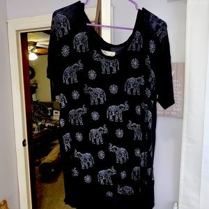 Hollister tunic with elephants and mandala